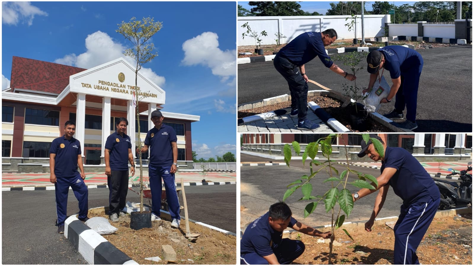 Olahraga dan Menanam Pohon Bersama Hari Jumat Pengadilan Tinggi Tata Usaha Negara Banjarmasin