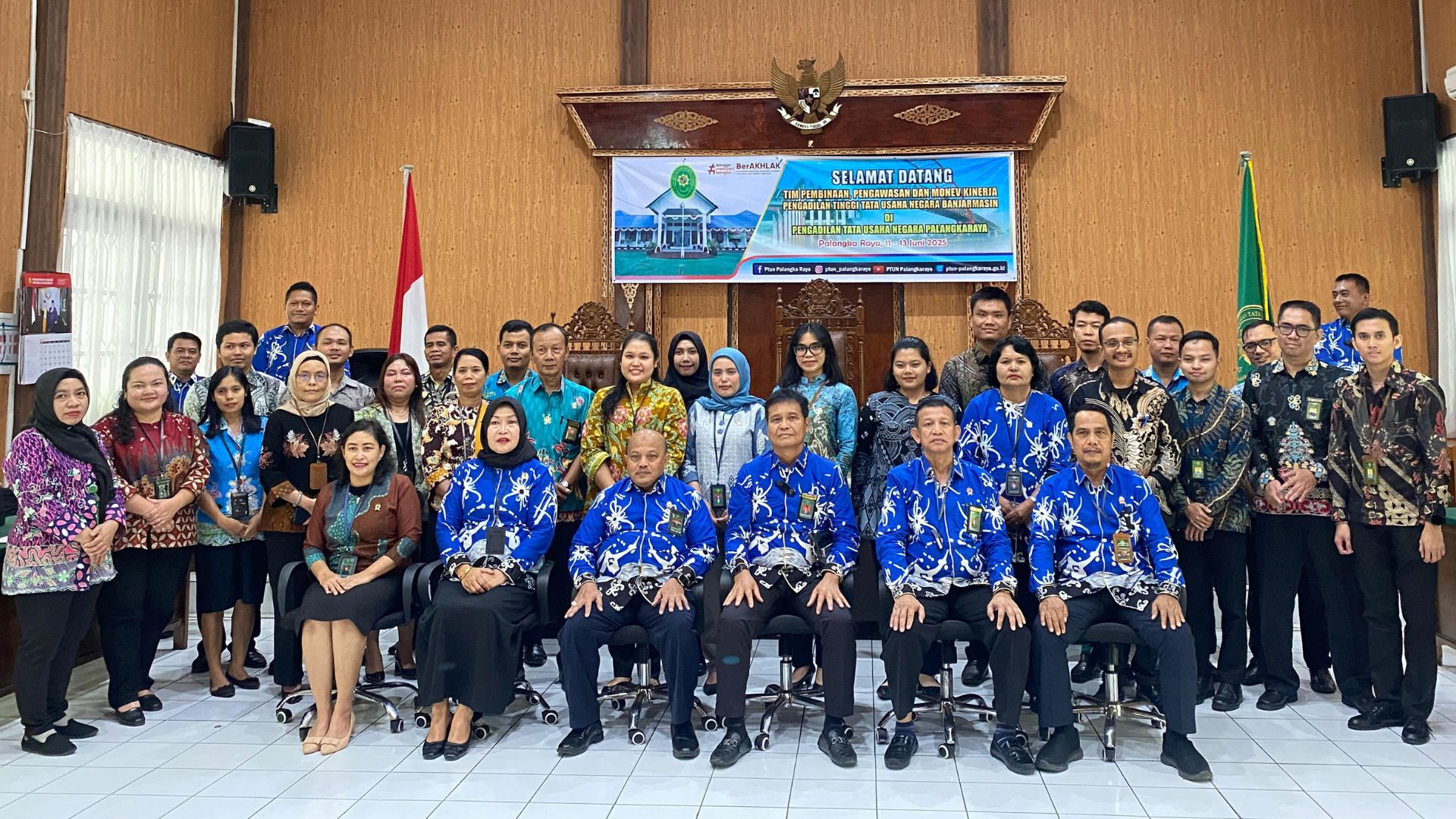 Pengadilan Tinggi Tata Usaha Negara Banjarmasin Laksanakan Pengawasan dan Pembinaan di PTUN Palangka Raya