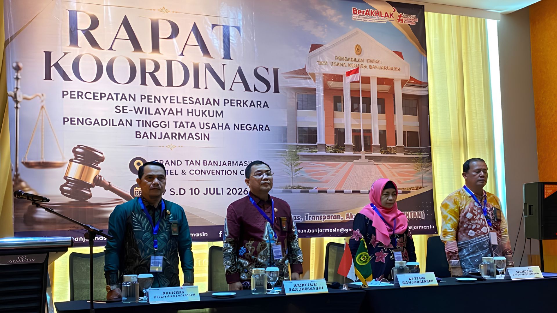 Rapat Koordinasi Percepatan Penyelesaian Perkara Se-Wilayah Hukum Pengadilan Tinggi Tata Usaha Negara Banjarmasin