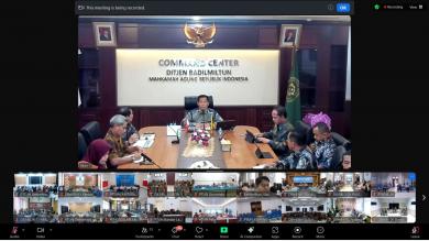 Pembinaan Direktorat Jendral Badan Peradilan Militer dan Tata Usaha Negara Secara Daring