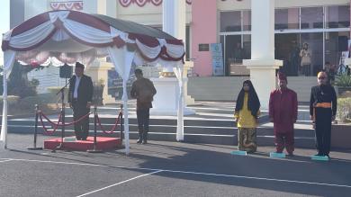 Upacara Gabungan Peringatan Hari Ulang Tahun Ke 81 Mahkamah Agung RI Tahun 2026 Di Pengadilan Tinggi Banjarmasin
